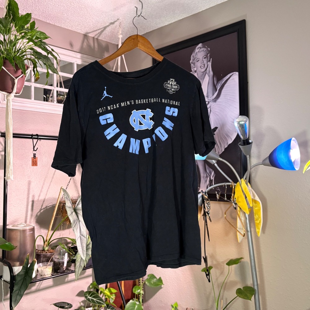 Nike UNC Tar Heels 2017 NCAA National Champions‎ T-Shirt Black XL